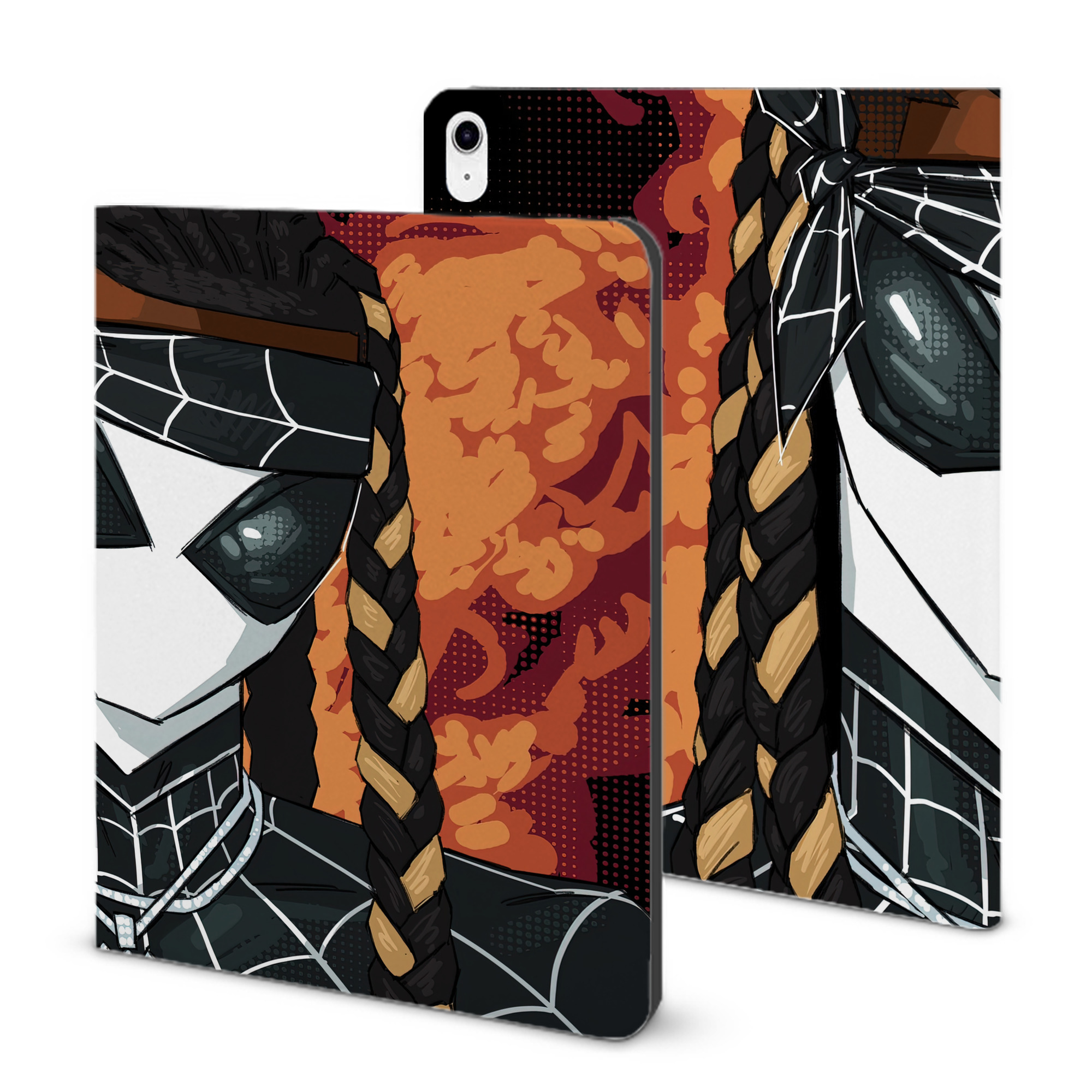 （画像用） Spider Man スパイダーマン IPad ケース ブック型 PUレザー TPU 耐衝撃 軽量 薄型 ペン収納なし 全面保護 IPad 各モデル対応